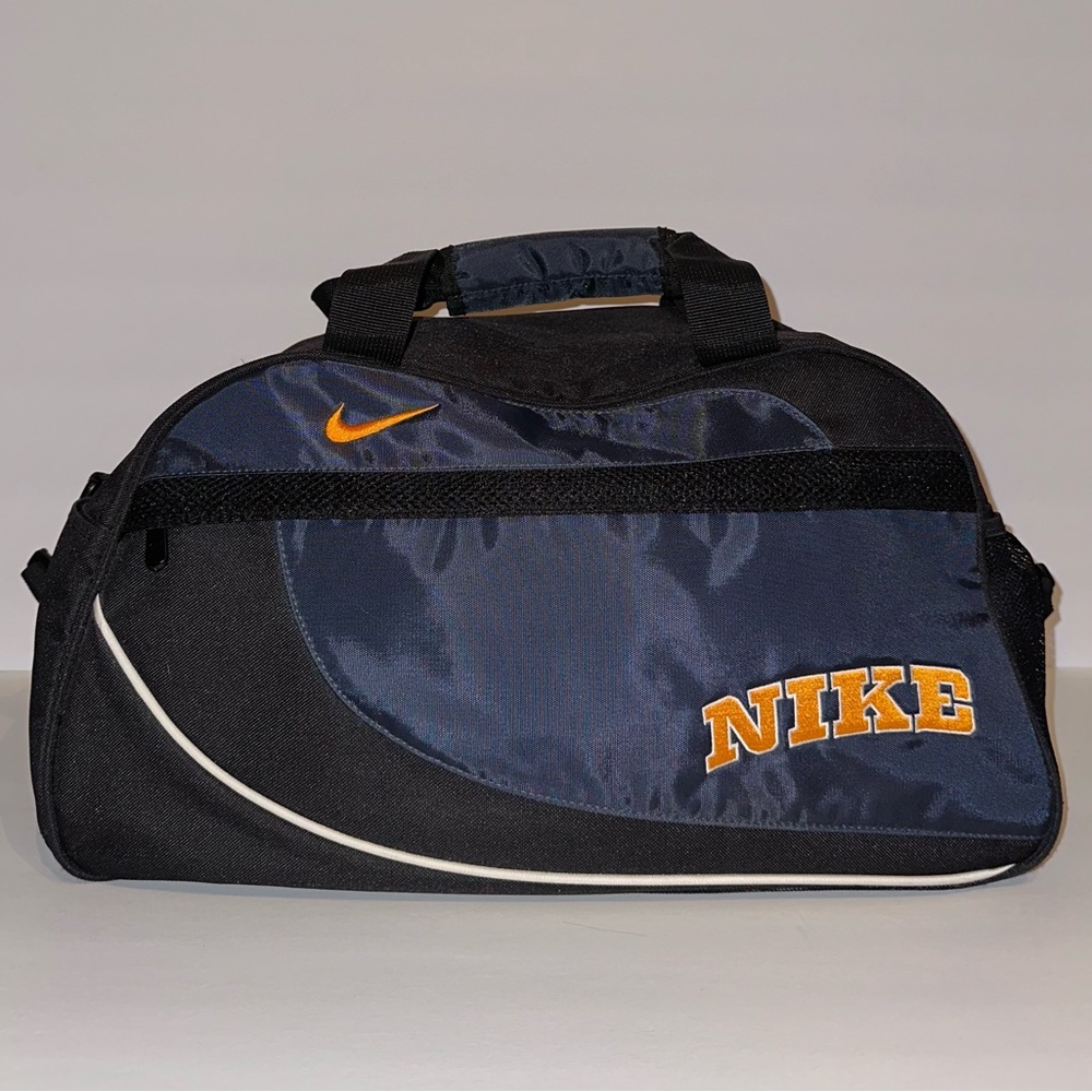Nike Gym Bag Navy Blue with Orange Logo